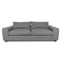 SOFA BRIANA FELPA GRIS 2 CUERPOS