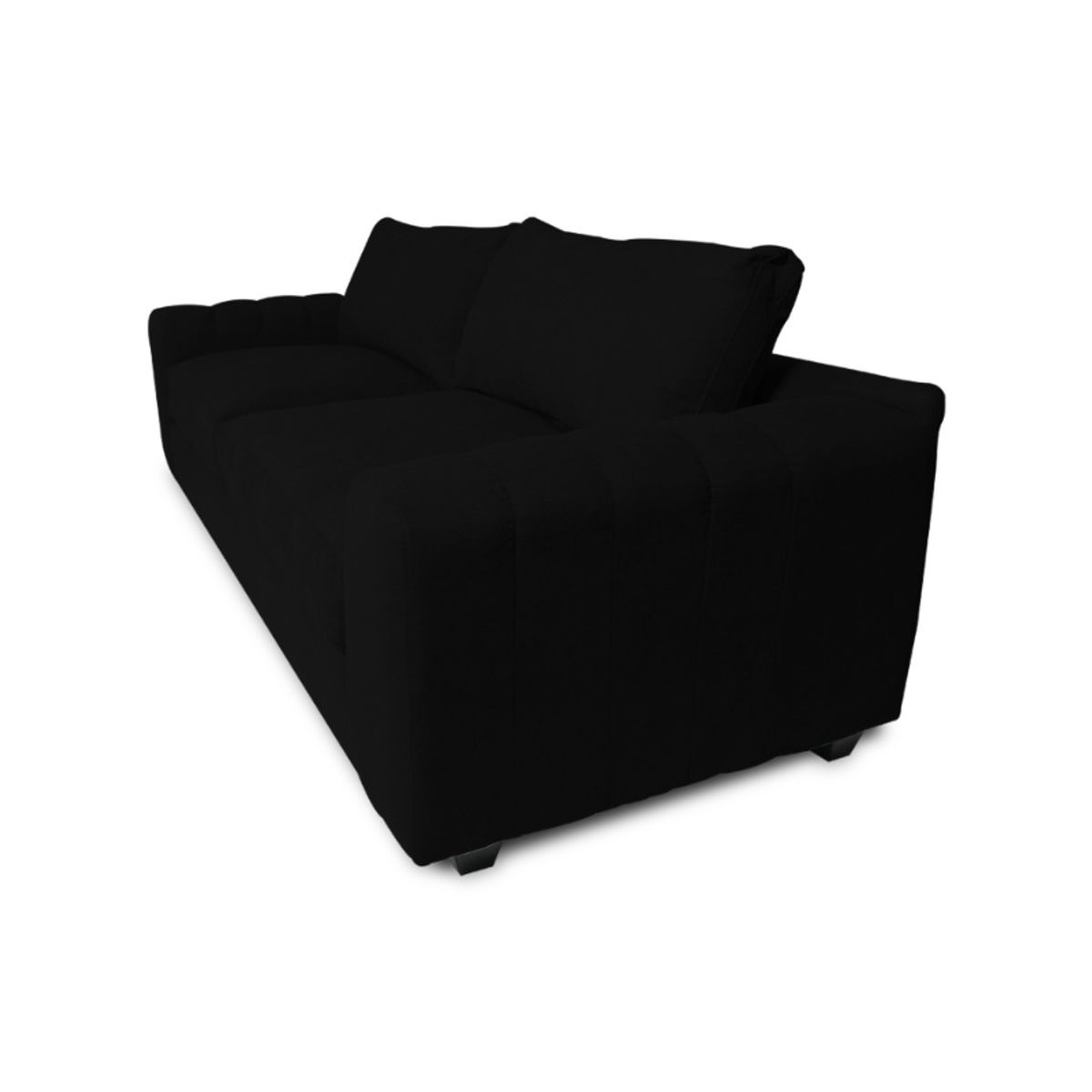 SOFAS HOME - SOFA BRIANA CHENILLE TIPO LINO NEGRO 2 CUERPOS