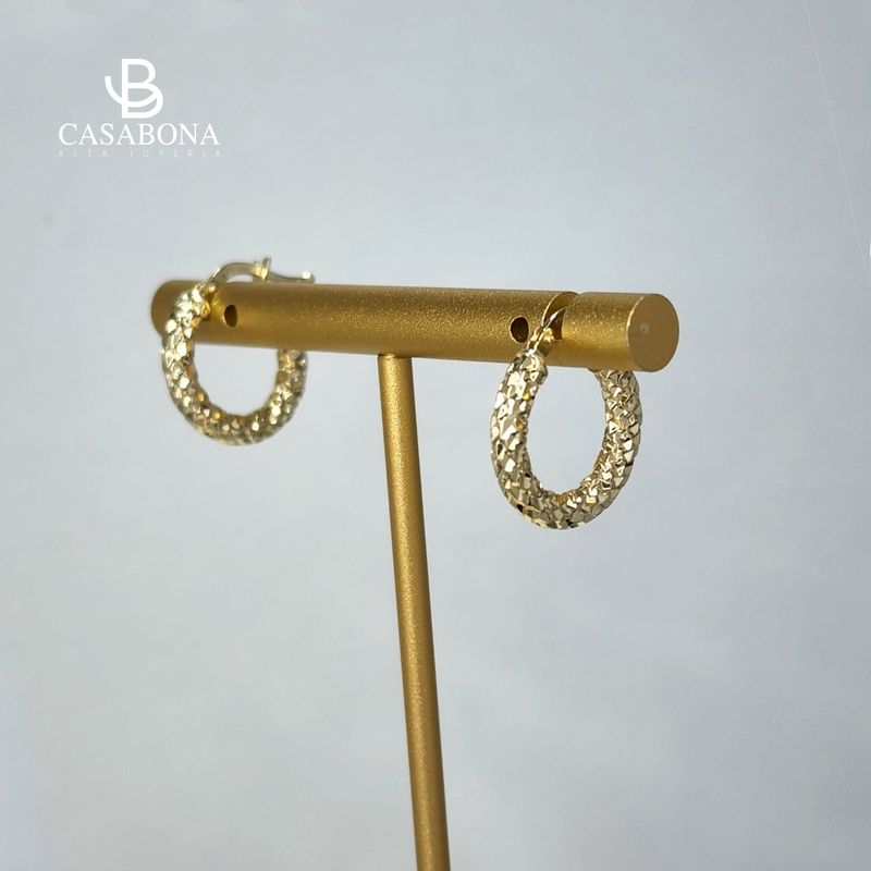 CASABONA - Argollas Jaspeadas - Oro Amarillo 750 (18k)