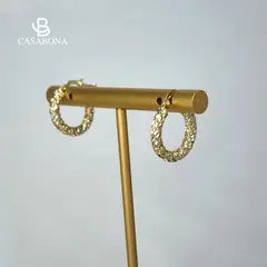 CASABONA - Argollas Jaspeadas - Oro Amarillo 750 (18k)