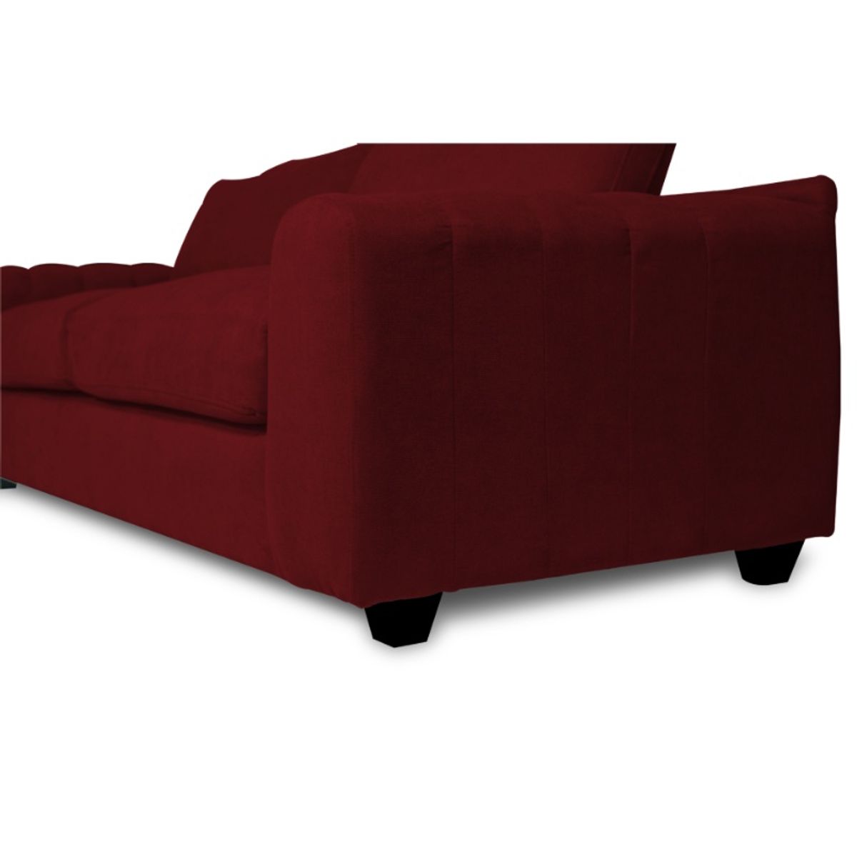 SOFAS HOME - SOFA BRIANA FELPA ROJO 3 CUERPOS