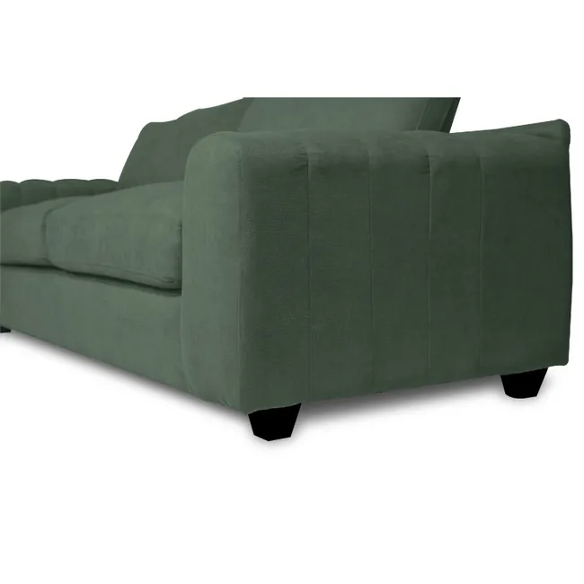 SOFAS HOME - SOFA BRIANA FELPA VERDE 3 CUERPOS
