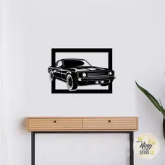GENERICO - Cuadro Decorativo Auto Clásico NEGRO