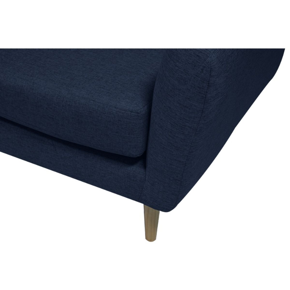 SOFAS HOME - SOFA LENORA FELPA AZUL 3 CUERPOS