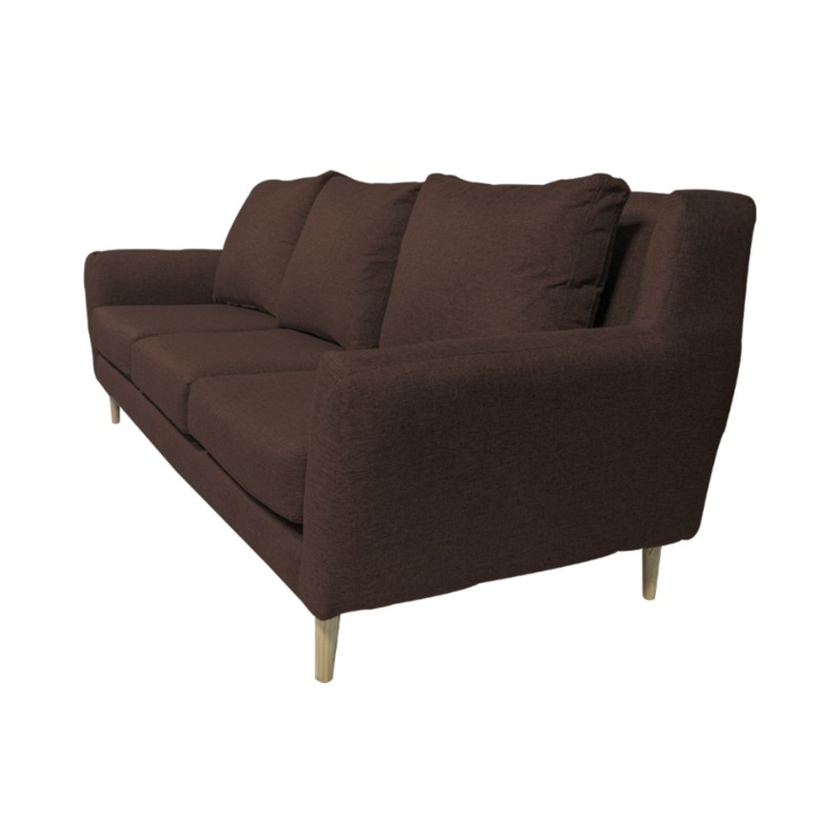 SOFAS HOME - SOFA LENORA FELPA CAFE 3 CUERPOS