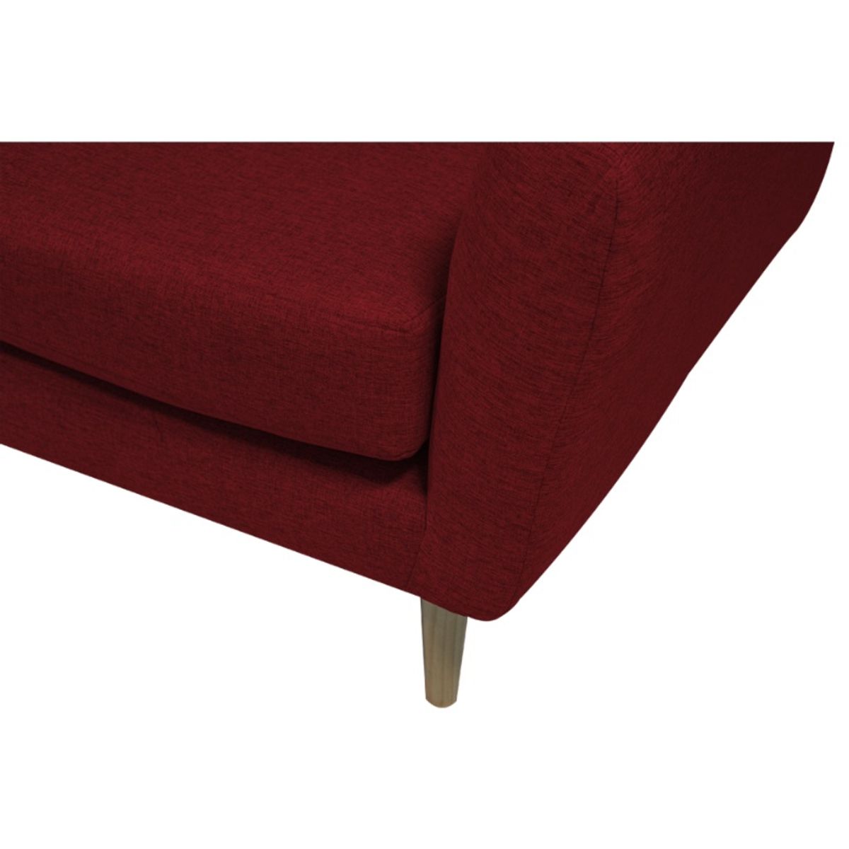 SOFAS HOME - SOFA LENORA FELPA ROJO 3 CUERPOS