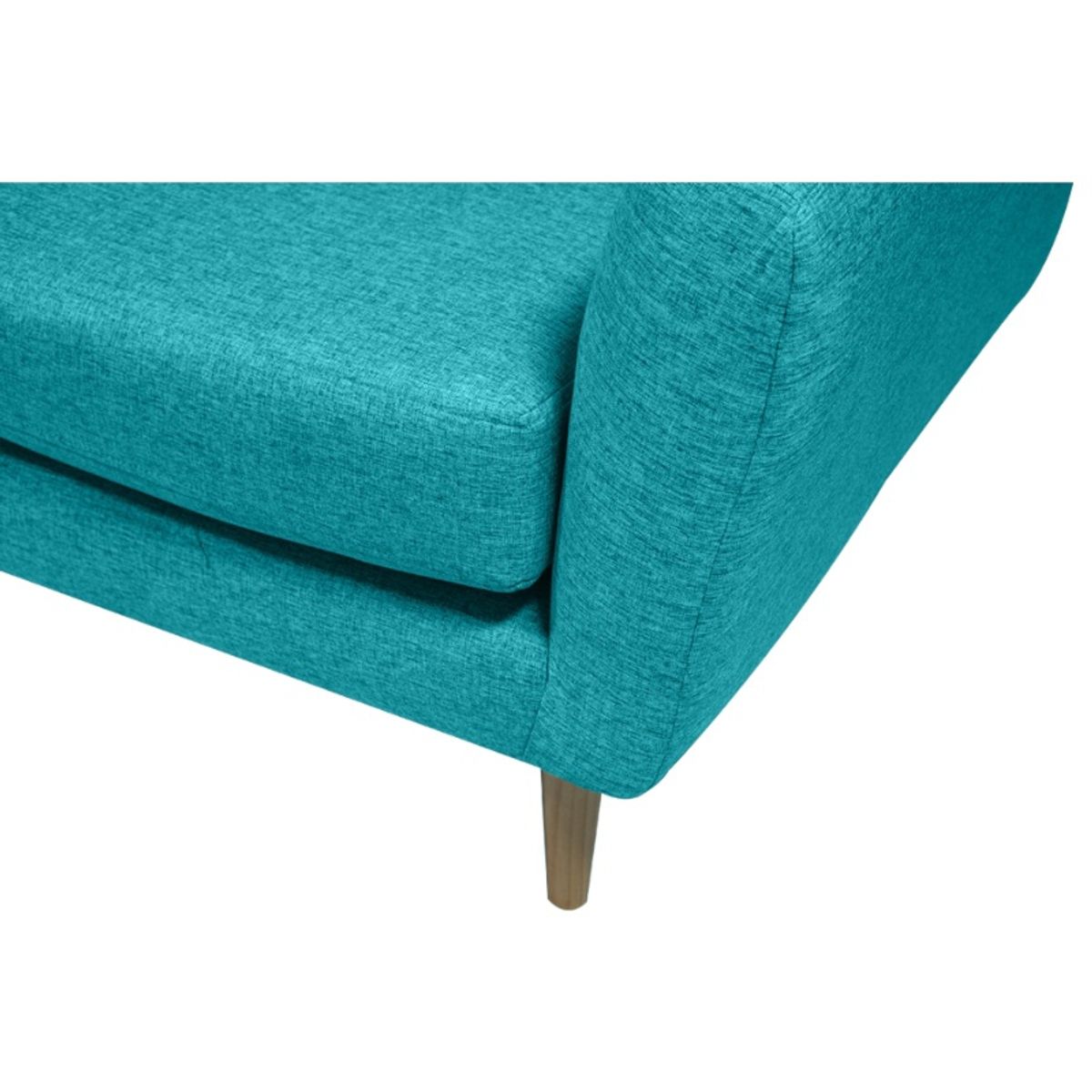 SOFAS HOME - SOFA LENORA CHENILLE TIPO LINO TURQUESA 3 CUERPOS
