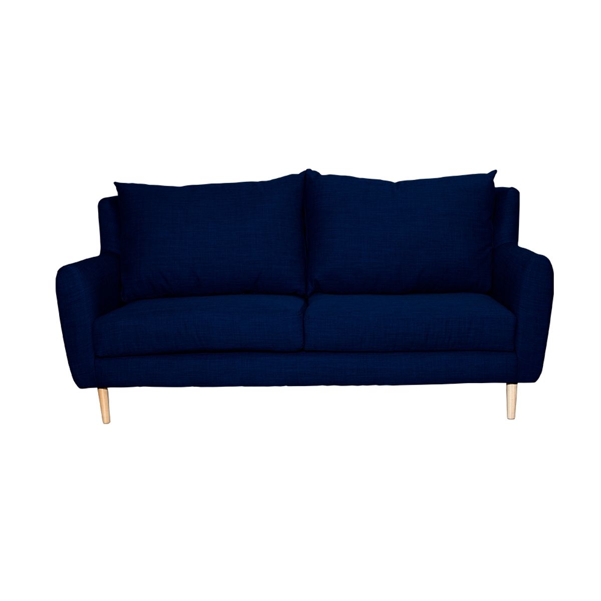 SOFAS HOME - SOFA LENORA CHENILLE TIPO LINO AZUL 2C