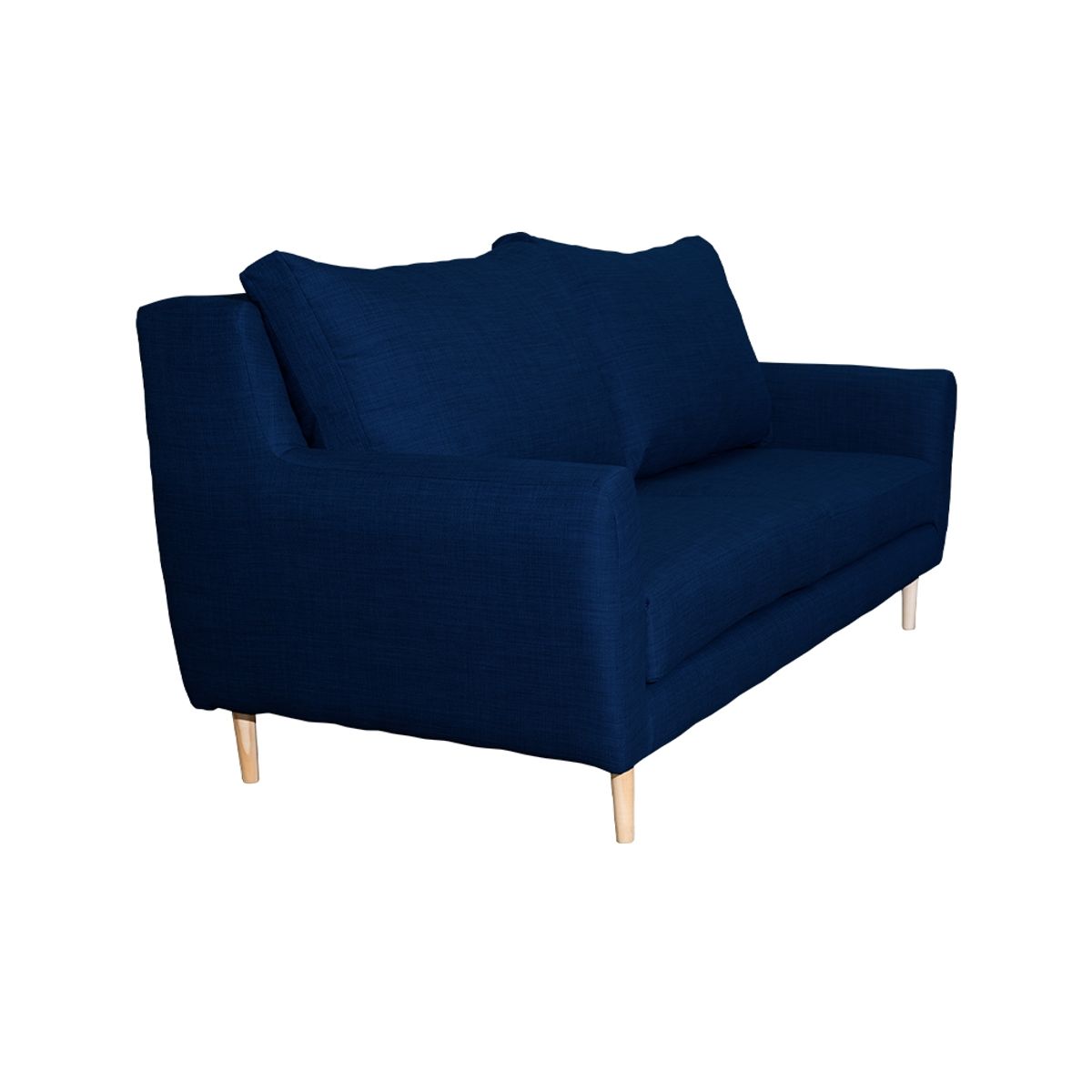 SOFAS HOME - SOFA LENORA CHENILLE TIPO LINO AZUL 2C