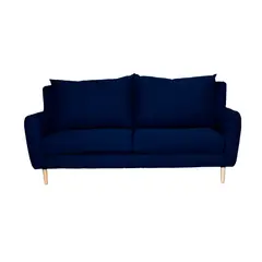 SOFAS HOME - SOFA LENORA FELPA AZUL 2C