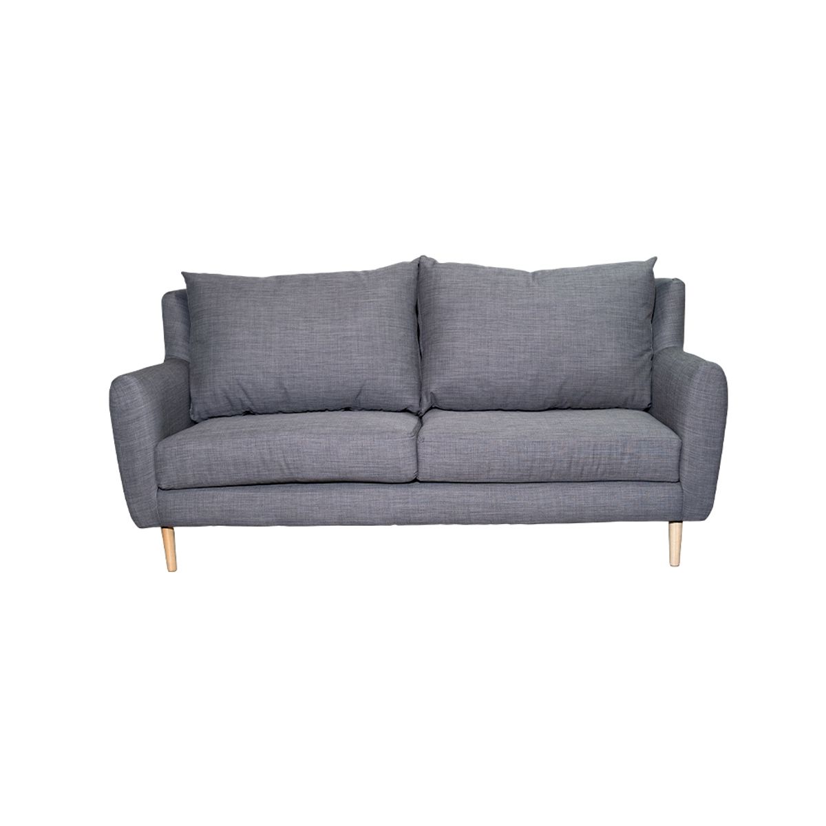 SOFAS HOME - SOFA LENORA FELPA GRIS 2C