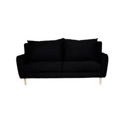 SOFAS HOME - SOFA LENORA FELPA NEGRO 2C