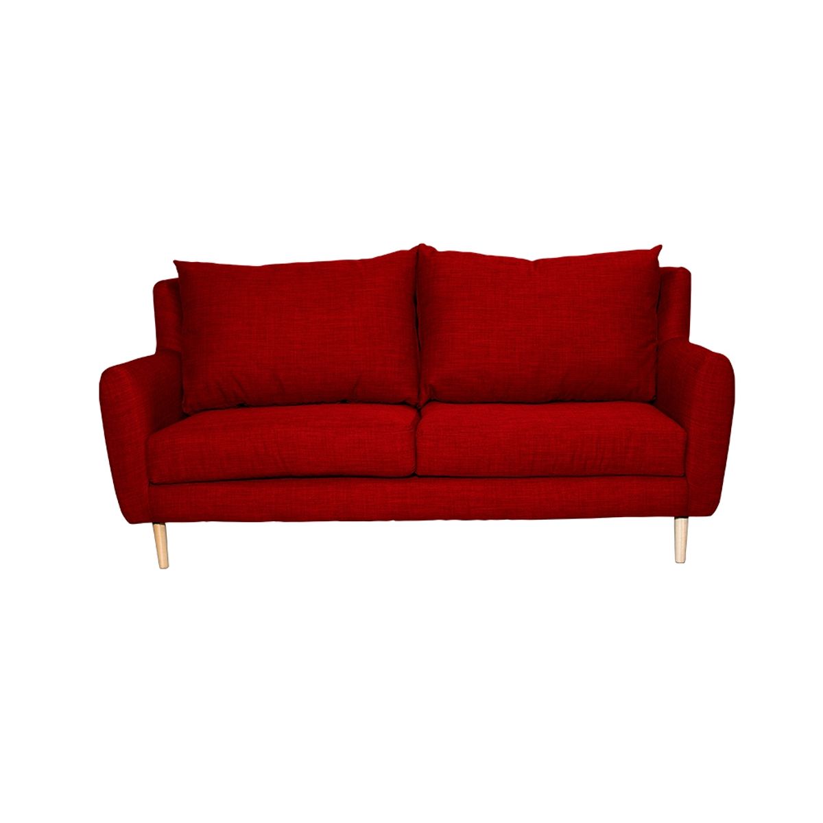 SOFAS HOME - SOFA LENORA FELPA ROJO 2C