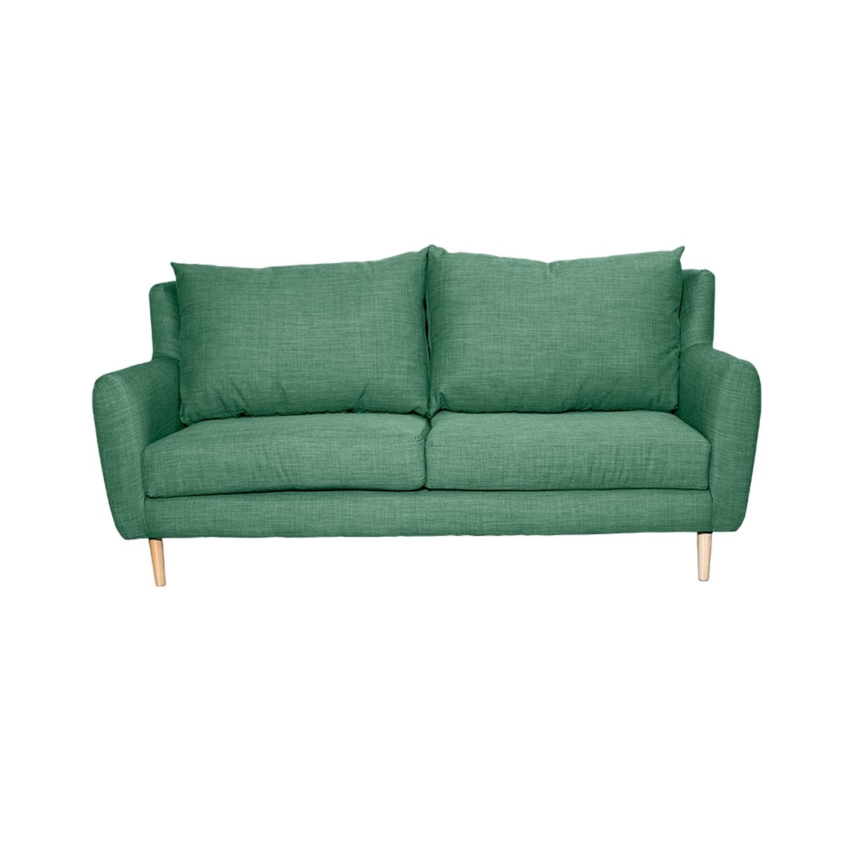 SOFAS HOME - SOFA LENORA CHENILLE TIPO LINO VERDE 2C