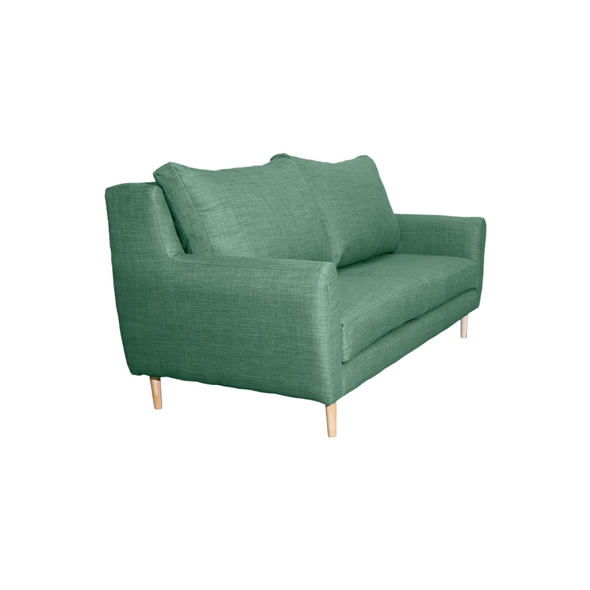 SOFAS HOME - SOFA LENORA FELPA VERDE 2C