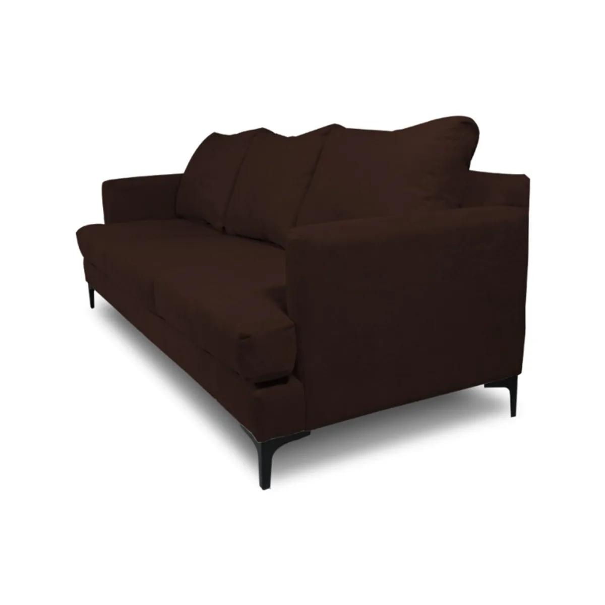 SOFAS HOME - SOFA ALDARA CHENILLE TIPO LINO CAFE 3 CUERPOS