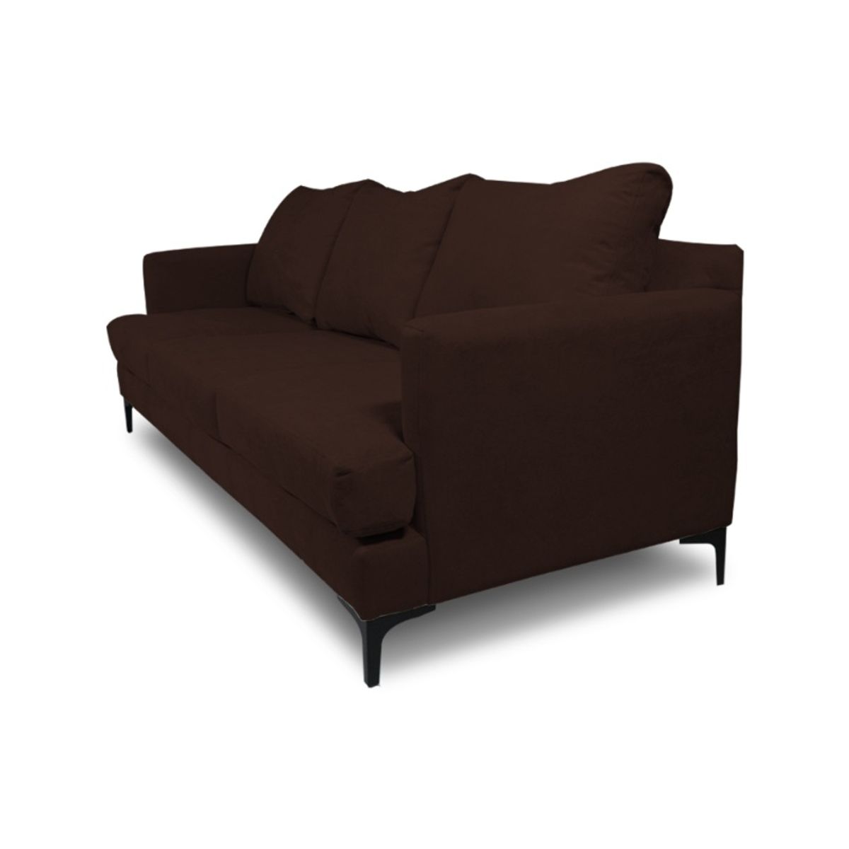 SOFAS HOME - SOFA ALDARA FELPA CAFE 3 CUERPOS