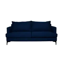 SOFAS HOME - SOFA ALDARA CHENILLE TIPO LINO AZUL 2C