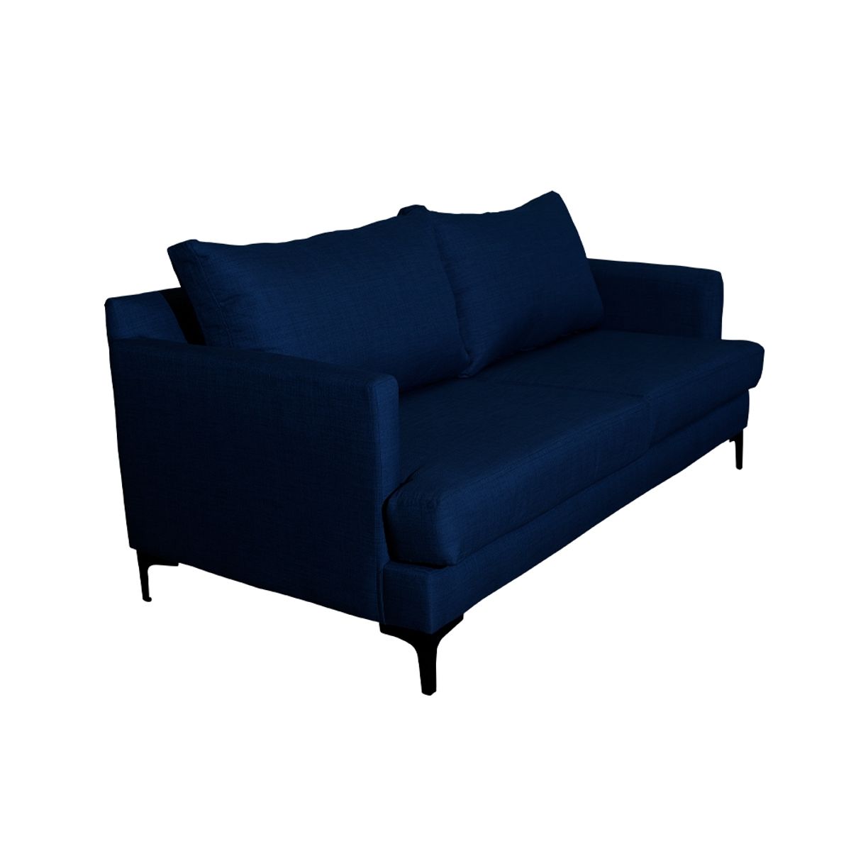 SOFAS HOME - SOFA ALDARA CHENILLE TIPO LINO AZUL 2C