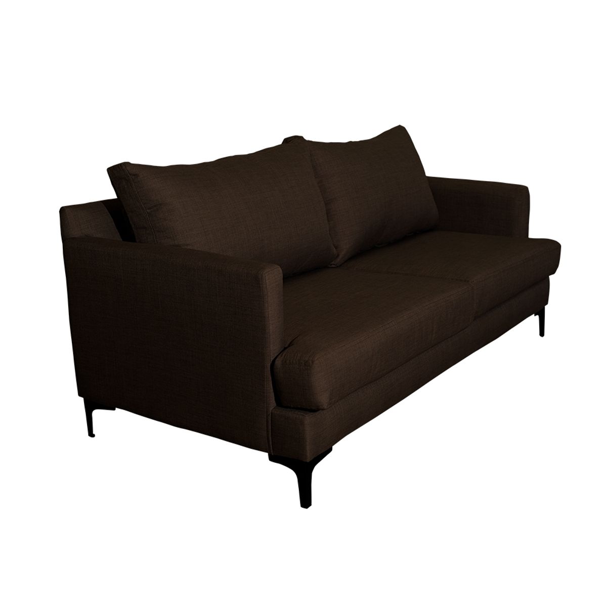 SOFAS HOME - SOFA ALDARA CHENILLE TIPO LINO CAFE 2C