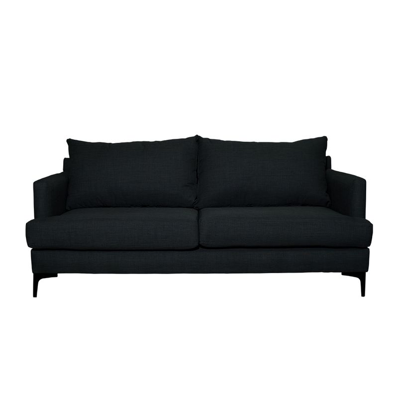 SOFAS HOME - SOFA ALDARA CHENILLE TIPO LINO GRAFITO 2C