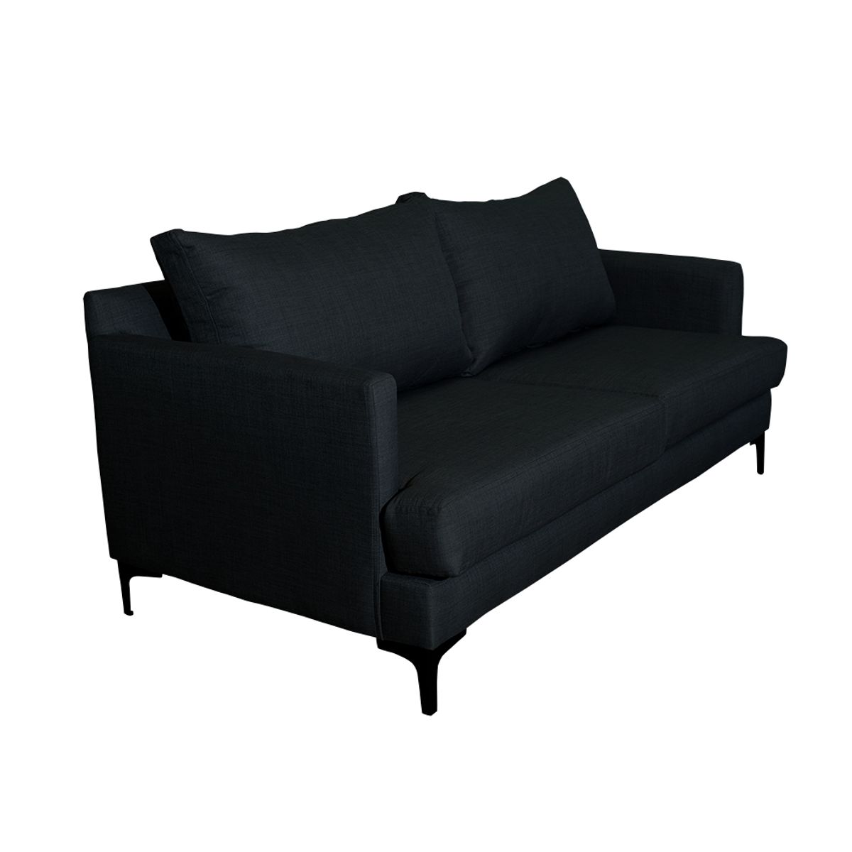 SOFAS HOME - SOFA ALDARA CHENILLE TIPO LINO GRAFITO 2C