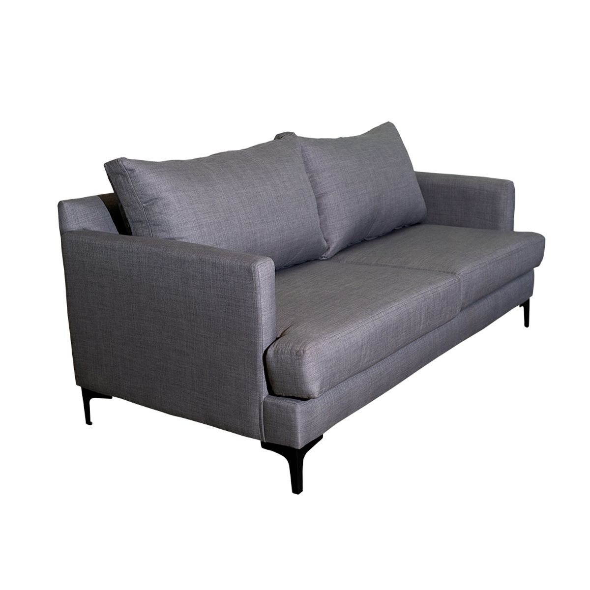SOFAS HOME - SOFA ALDARA CHENILLE TIPO LINO GRIS 2C