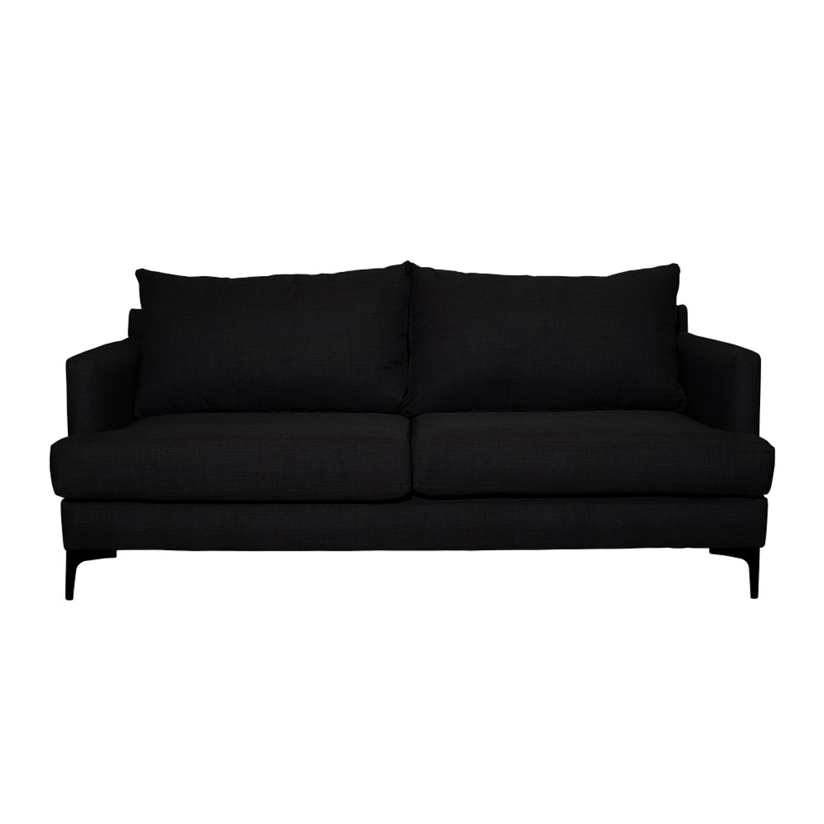 SOFAS HOME - SOFA ALDARA CHENILLE TIPO LINO NEGRO 2C
