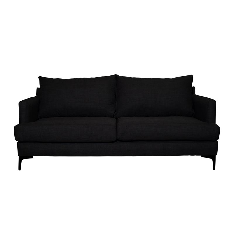 SOFAS HOME - SOFA ALDARA CHENILLE TIPO LINO NEGRO 2C