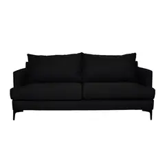 SOFAS HOME - SOFA ALDARA FELPA NEGRO 2C
