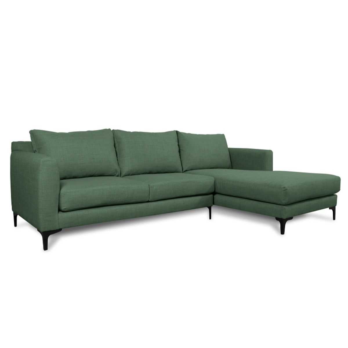 SOFAS HOME - SECCIONAL KAILE FELPA VERDE