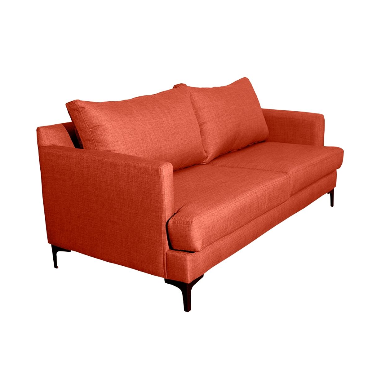 SOFAS HOME - SOFA ALDARA CHENILLE TIPO LINO PALO ROSA 2C