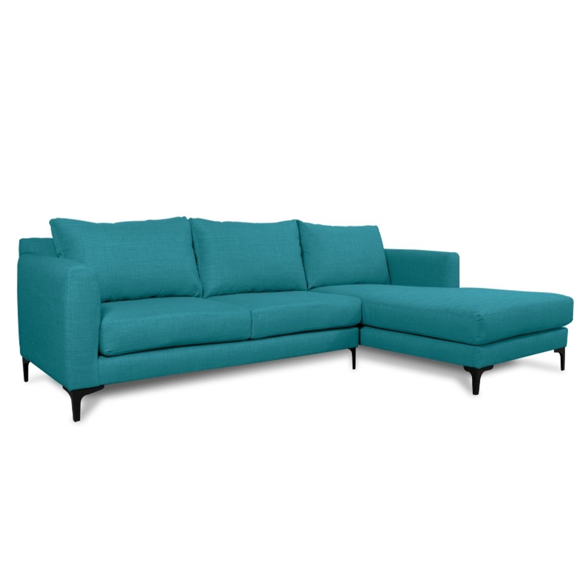 SOFAS HOME - SECCIONAL KAILE FELPA TURQUESA