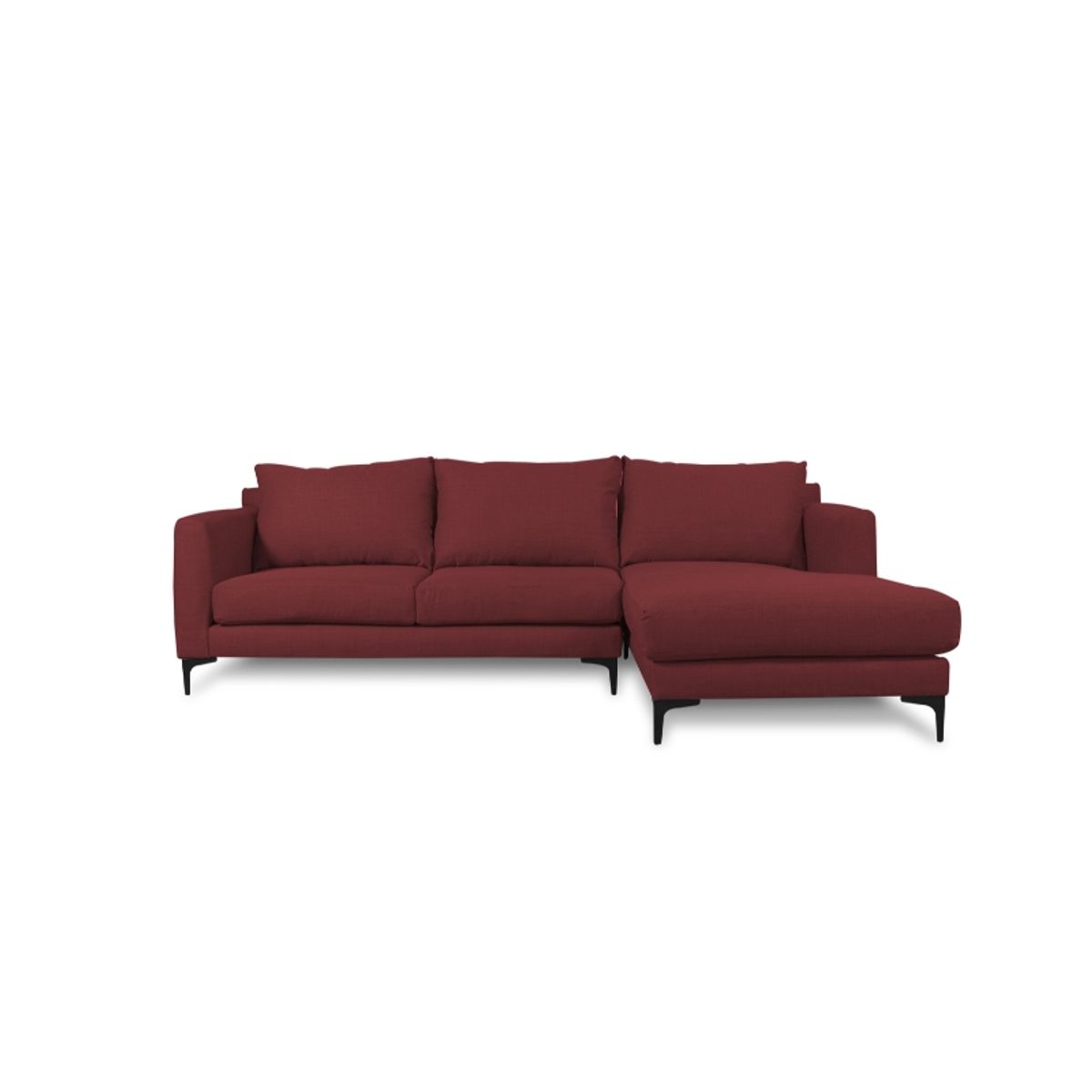 SOFAS HOME - SECCIONAL KAILE FELPA ROJO