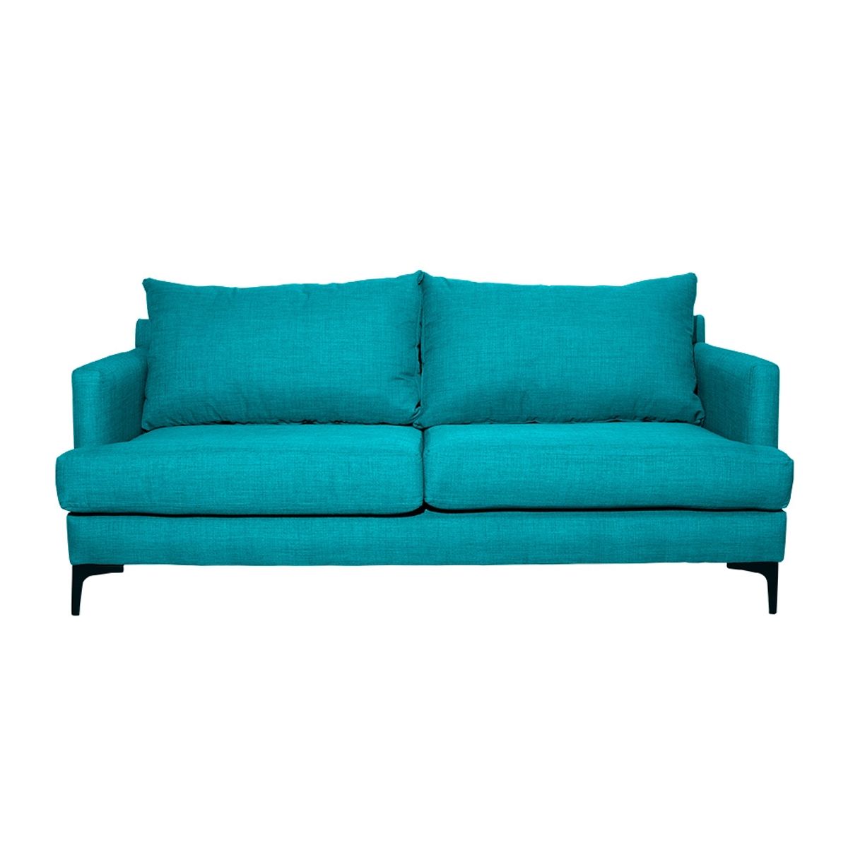 SOFAS HOME - SOFA ALDARA FELPA TURQUESA 2C