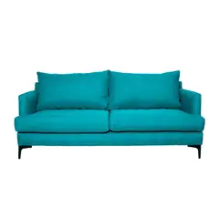 SOFAS HOME - SOFA ALDARA FELPA TURQUESA 2C