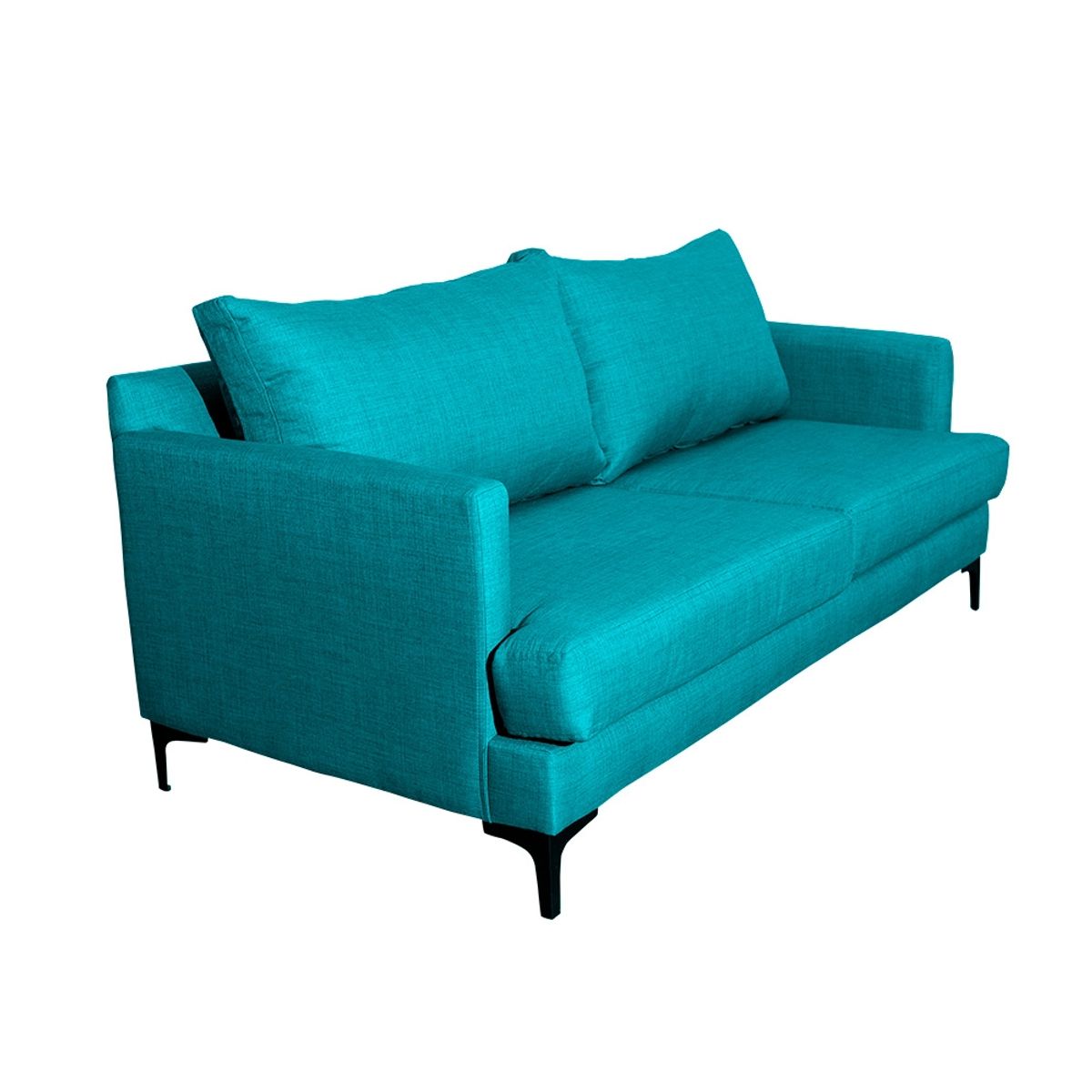 SOFAS HOME - SOFA ALDARA FELPA TURQUESA 2C