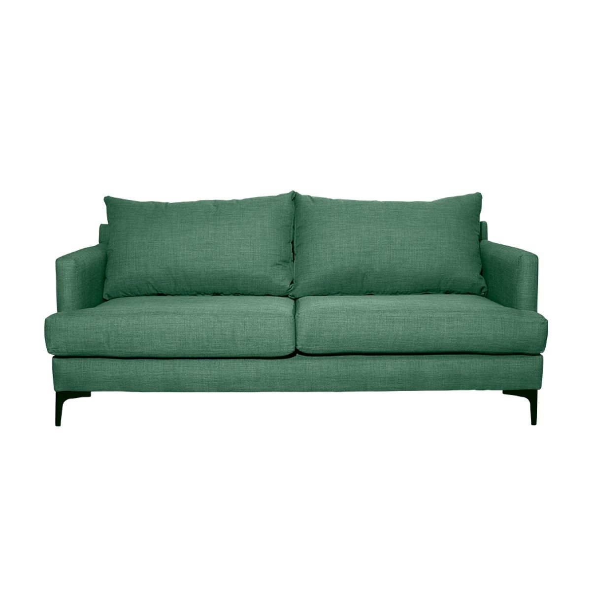 SOFAS HOME - SOFA ALDARA CHENILLE TIPO LINO VERDE 2C