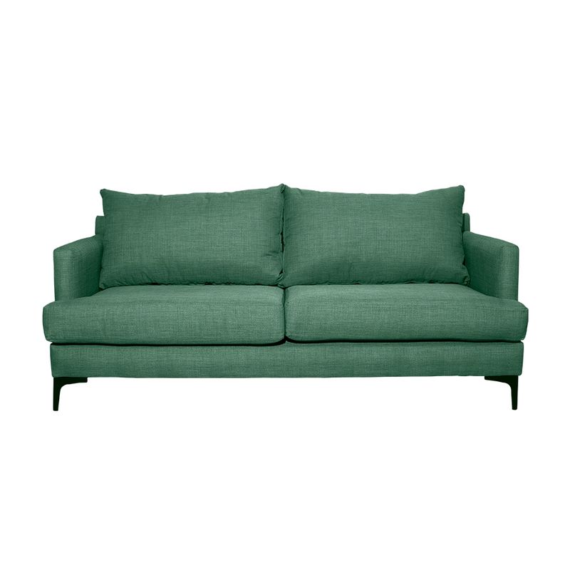 SOFAS HOME - SOFA ALDARA CHENILLE TIPO LINO VERDE 2C
