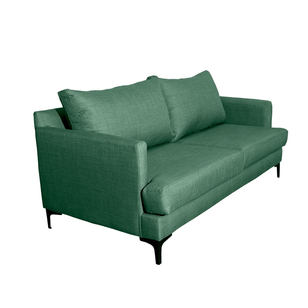 SOFAS HOME - SOFA ALDARA CHENILLE TIPO LINO VERDE 2C