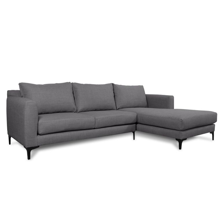 SECCIONAL KAILE FELPA GRIS