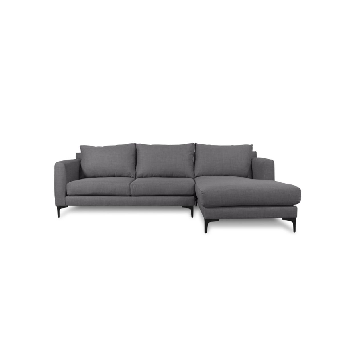 SOFAS HOME - SECCIONAL KAILE FELPA GRIS