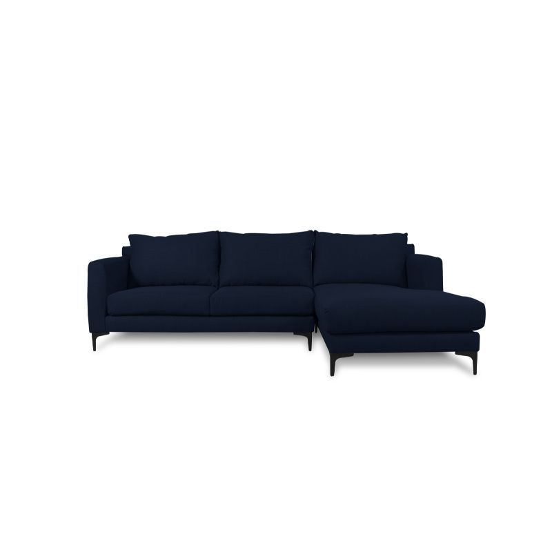 SOFAS HOME - SECCIONAL KAILE FELPA AZUL