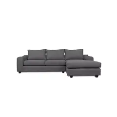 SOFAS HOME - SECCIONAL KANDRA CHENILLE TIPO LINO GRIS