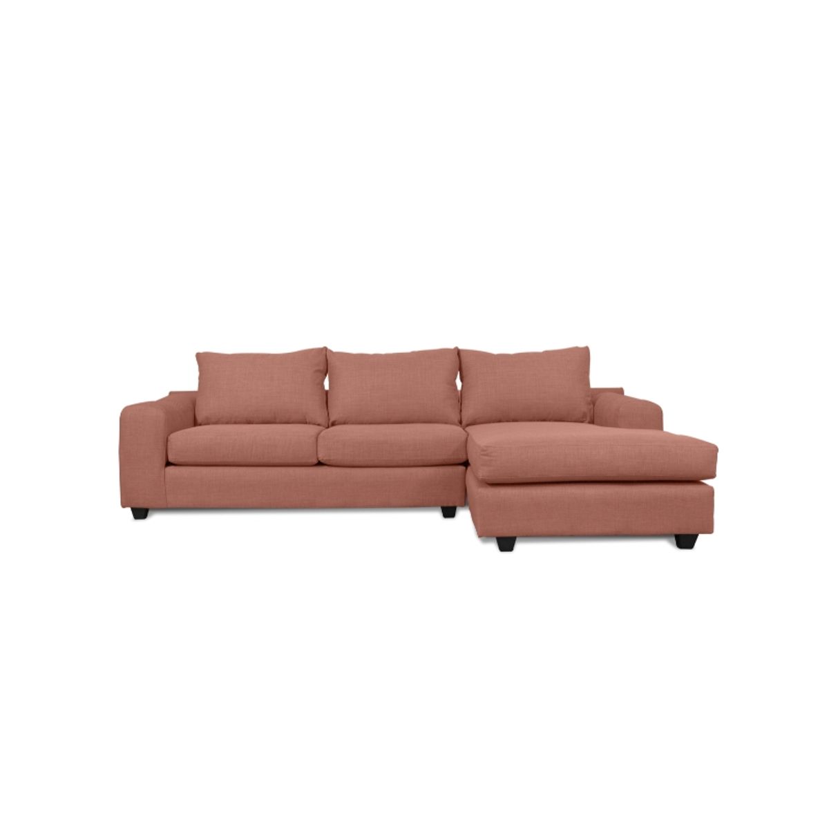 SOFAS HOME - SECCIONAL KANDRA CHENILLE TIPO LINO PALO ROSA