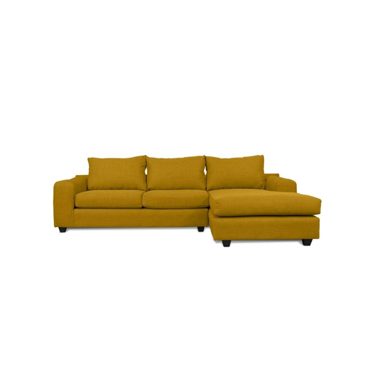 SOFAS HOME - SECCIONAL KANDRA FELPA AMBARINO