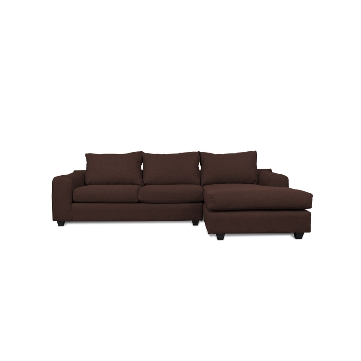 SOFAS HOME - SECCIONAL KANDRA FELPA CAFE