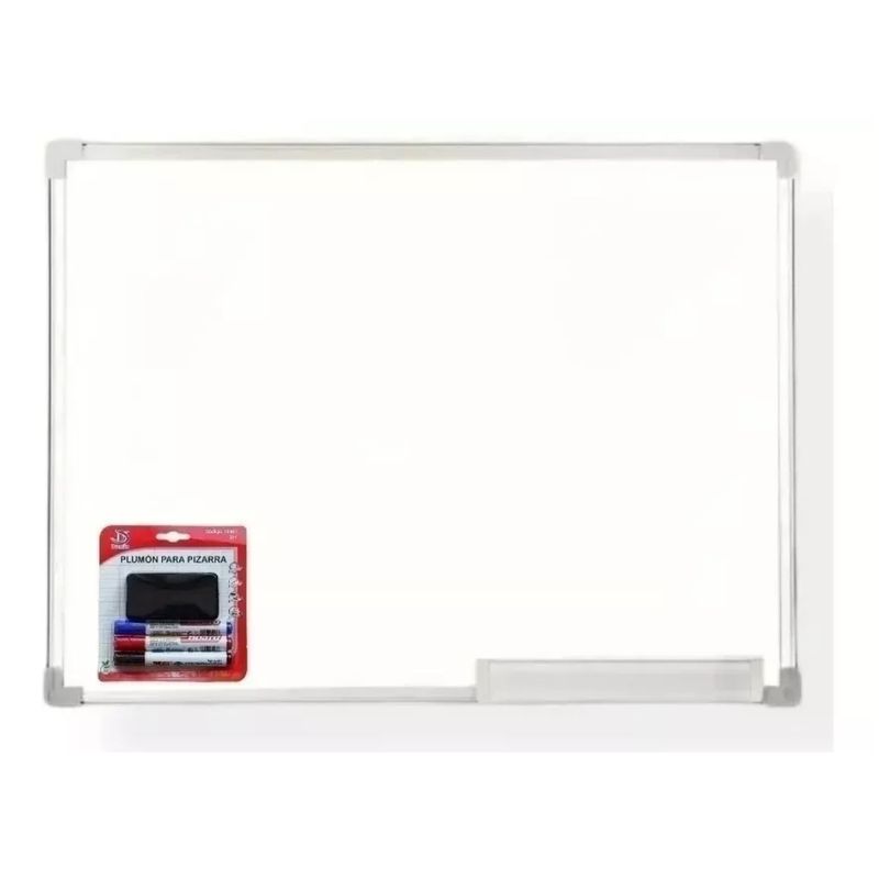 GENERICO - Pizarra Acrílica Blanca 90x120+ Set 3 Plumones Y Borrador