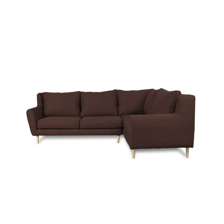 SECCIONAL LENORA CHENILLE TIPO LINO CAFE