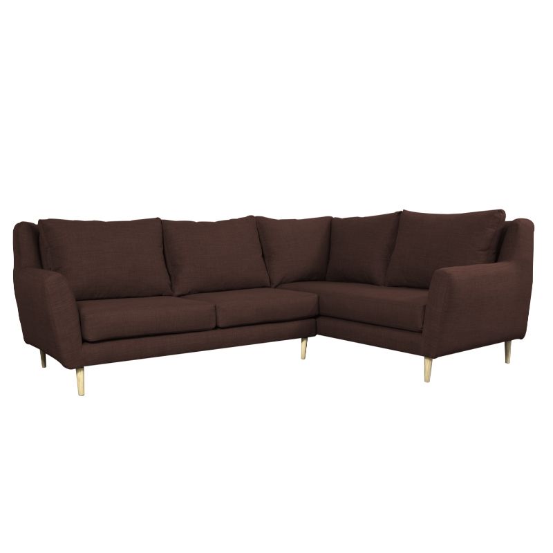 SOFAS HOME - SECCIONAL LENORA FELPA CAFE